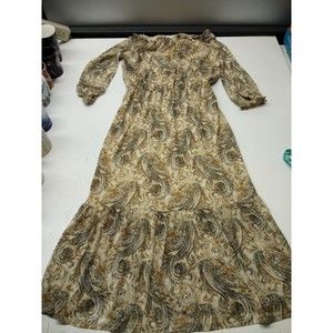 Est. 1946 Modern Sheer Gypsy Brown Paisley Dress size Small Polyester